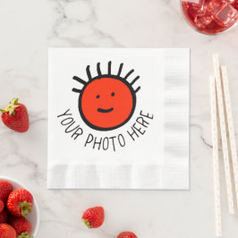 Anpassad Foto VITA LUNCHPAPPER SERVETTER Mall