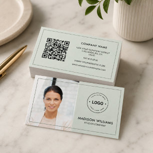 Anpassad fotobaserad QR-kod för företagsnamnskort Visitkort
