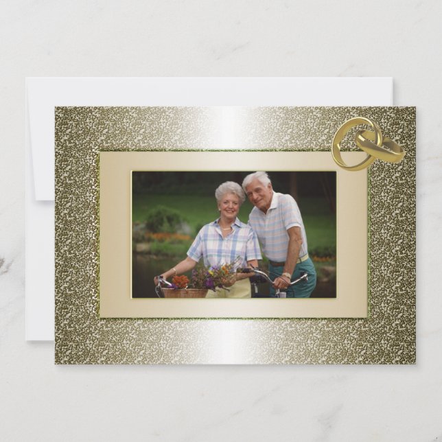 Anpassad fotobjudning för bröllopsjubileum inbjudningar (Framsida)