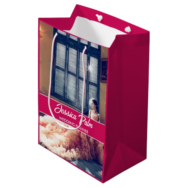 Anpassad fotobryllop rosa (Framsidan Vinklad)