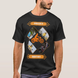 Anpassad fotocollage för motorcyklist t shirt