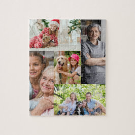 Anpassad fotofamilj collage Enkel Elegant Bild Pussel