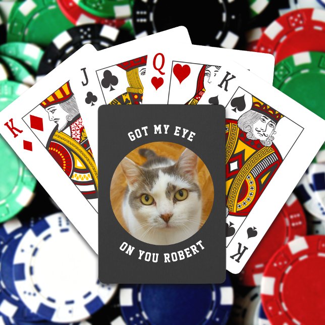 Anpassad fotofärg Rollig text Personlig Casinokort (Skapare uppladdad)