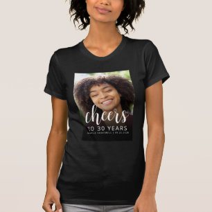 Anpassad fotofest 30-årsfest t shirt