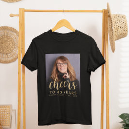 Anpassad fotofest 40-årsfest t shirt