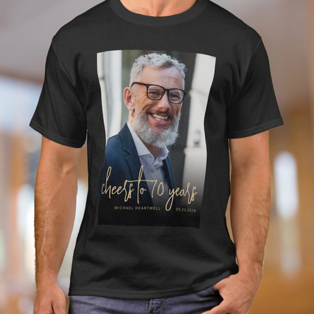 Anpassad fotofest 70-årsfirande t shirt (Skapare uppladdad)