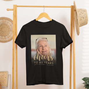 Anpassad fotofest 80-årsfirande t shirt