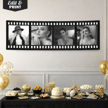 Anpassad fotofilmremsa Banner, Hollywood Party 