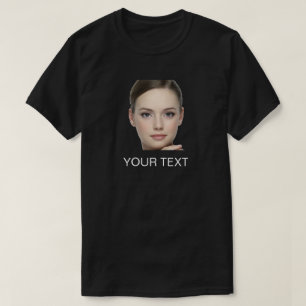 Anpassad fotogesicht födelsedags- eller sängkammar t shirt