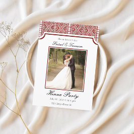 Anpassad fotografering Personligad arabisk Henna-i Inbjudningar