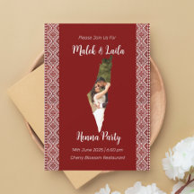 Anpassad fotokarta över Palestina Rött Henna-tecke