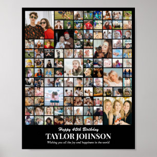 Anpassad fotokollage 100 bilder 8x10 16x20 24x30 poster