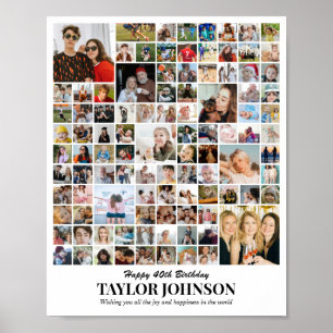 Anpassad fotokollage 100 bilder 8x10 16x20 24x30 poster