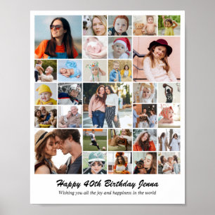 Anpassad fotokollage 30 bilder 8x10 16x20 24x30 poster