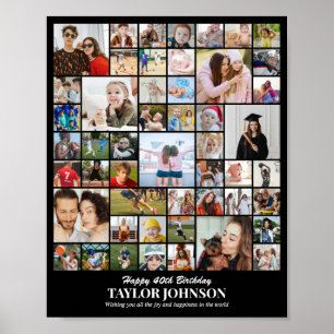 Anpassad fotokollage 50 bilder 8x10 16x20 24x30 poster