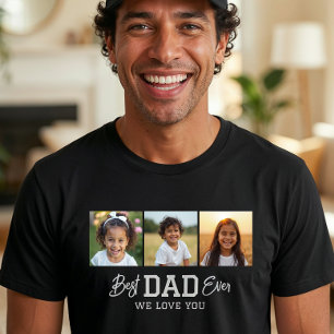 Anpassad fotokollage Bästa pappa någonsin T Shirt