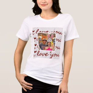 Anpassad fotokollage Estetisk t-shirt för par