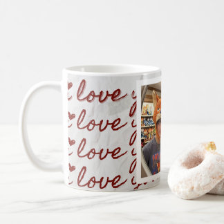 Anpassad fotokollage Estetisk t-shirt för par Kaffemugg