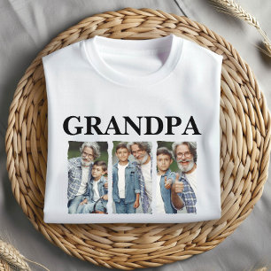Anpassad fotokollage farfar – Personlig gåva T Shirt