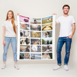 Anpassad fotokollage fleecefilt