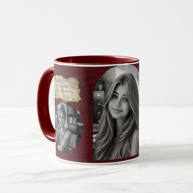 Anpassad fotokollage kaffemugg - Personlig minness (Framsida vänster)