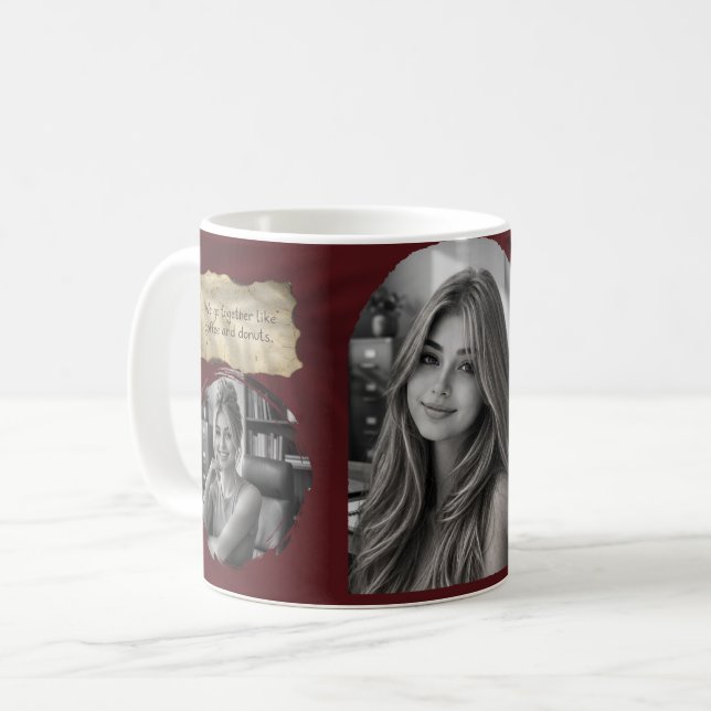 Anpassad fotokollage kaffemugg - Personlig minness (Framsida vänster)