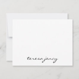 Anpassad fotokollage | Modern minimal monogram  Anteckningskort