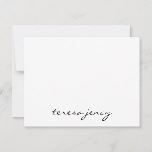 Anpassad fotokollage Modern minimal monogram Anteckningskort