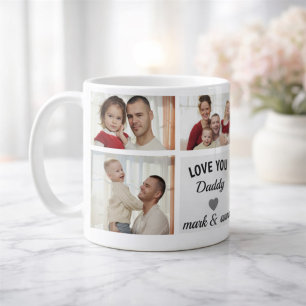 Anpassad fotokollage-mugg till Pappa Kaffemugg