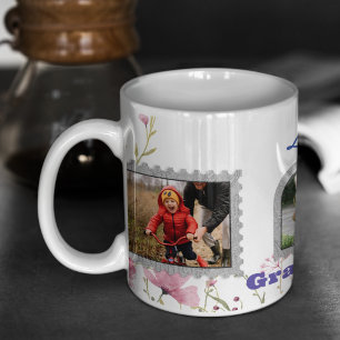 Anpassad fotokollage och minnesnotering kaffemugg