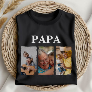 Anpassad fotokollage Pappa – Personlig gåva T Shirt