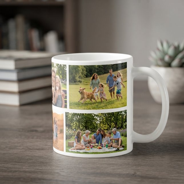 Anpassad fotokollage & Personlig bild  Kaffemugg (Custom family photo coffee mug)