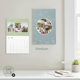 Anpassad fotokollage Rose Line Art 2026 Kalender