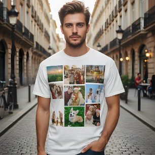 Anpassad fotokollage skjorta, anpassade 9 bilder   t shirt