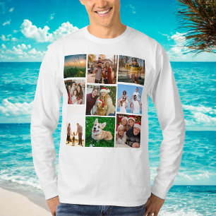 Anpassad fotokollage skjorta, anpassade 9 bilder   t shirt