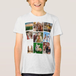 Anpassad fotokollage skjorta, anpassade 9 bilder t shirt