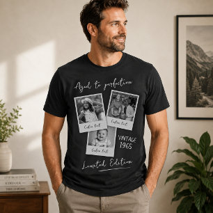 Anpassad fotokollage skjorta, trendig retro foto t shirt