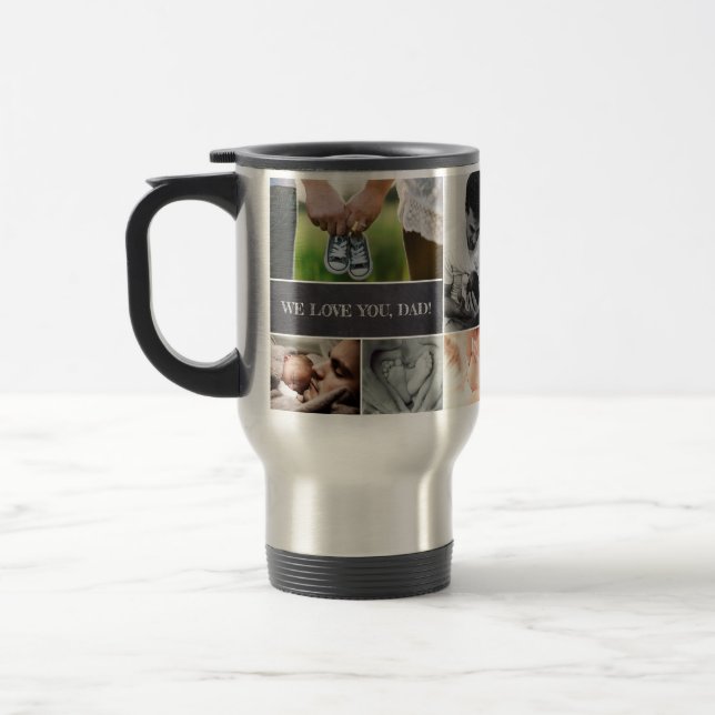 Anpassad fotokollage vi älskar dig, Pappa Resemugg (Vänster)