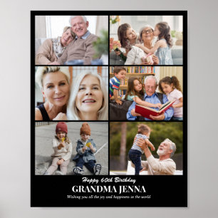 Anpassad fotokollagegrid 6 bilder 8x10 16x20 poster