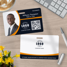 Anpassad fotologo QR-kod företags- anställd