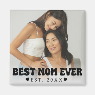 Anpassad fotomagnet för bästa mamma eller mors dag magnet