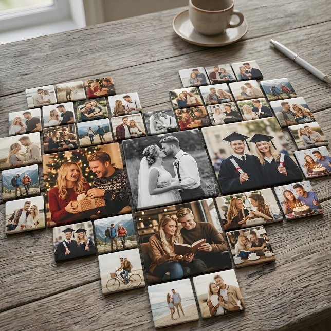 Anpassad fotomagnet för kylskåp, present till fami magnet (Personalized photo magnets | Wedding Birthday Graduation Party Memories Keepsake Gift)