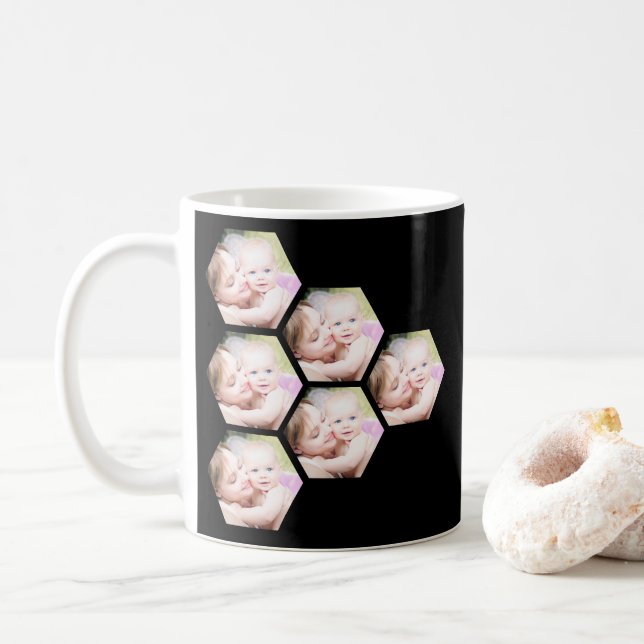 Anpassad fotomodergåva kaffemugg (Med munk)