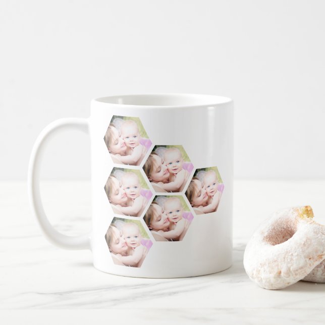 Anpassad fotomodergåva kaffemugg (Med munk)