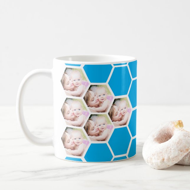 Anpassad fotomodergåva kaffemugg (Med munk)