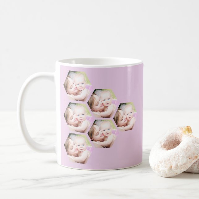 Anpassad fotomodergåva kaffemugg (Med munk)