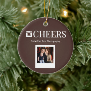 Anpassad Fotoornament för Fotografi Klienter Julgransprydnad Keramik