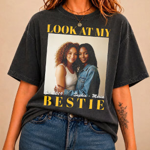 Anpassad fotoposter för bästa vänner, Bild på bäst T Shirt