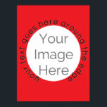 Anpassad fotoposter med röd cirkel – Lägg till bil Poster<br><div class="desc">Skapa en rolig, personlig affisch med denna lättredigerbara design med en röd cirkulär fotomask och redigerbar text. Perfekt för möhippor, bröderningsaktiviteter, födelsedagsfiranden eller lagaktiviteter - varje affisch kan innehålla ett annat foto för varje vän, lagkamrat eller brudgummen. Lägg bara in din bild, lägg till namn eller meddelanden, så är du...</div>