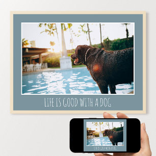 Anpassad fotoposter med text Modern familj Husdjur Poster